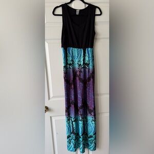 HEIMISH USA Black and Purple Maxi Dress